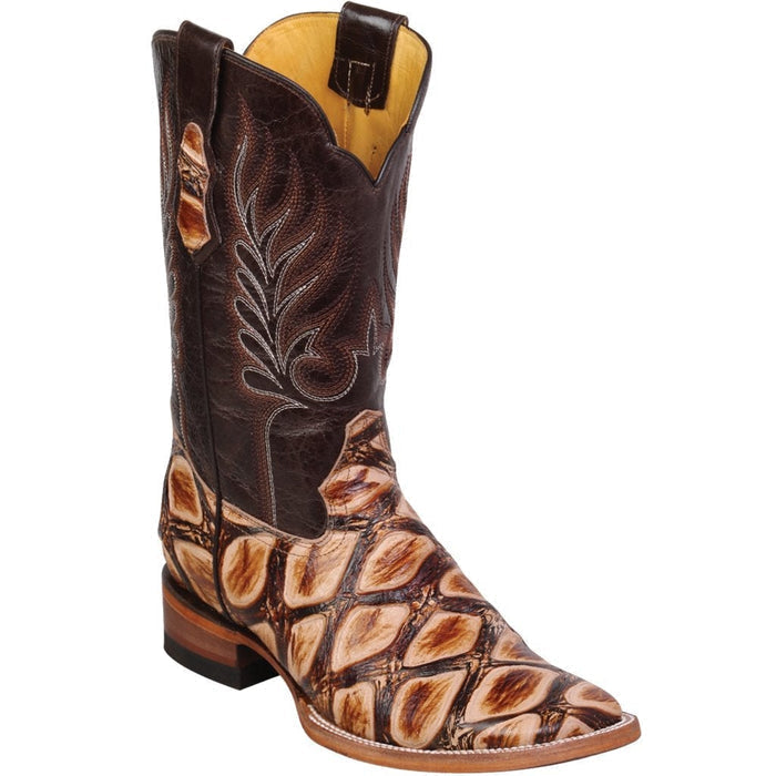 Botas de Pescado Africano Grabado Rodeo Cuadrada