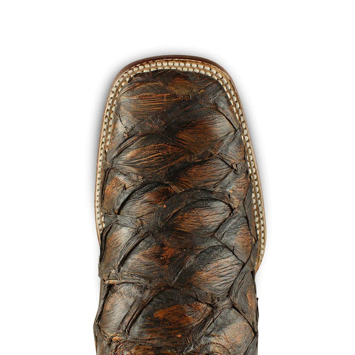 Botas de Pescado Pirarucu Original en Horma Rodeo Cuadrada LAB