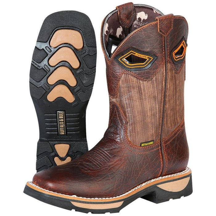 Botas de Trabajo de Cuello de Toro Horma Rodeo Color Miel GEN
