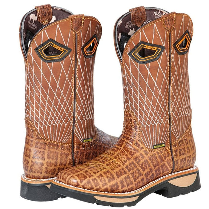 Botas de Trabajo de Cuero Original Horma Rodeo Color Arena GEN