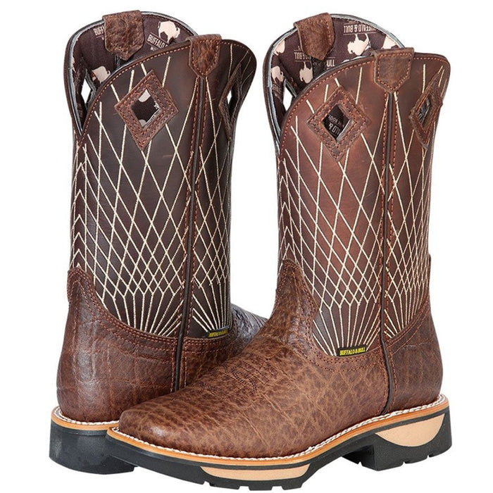 Botas de Trabajo de Cuero Original Horma Rodeo Color Tan GEN