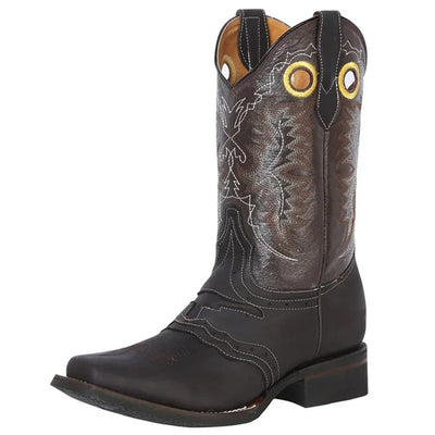 Botas Vaqueras de Cuero Crazy Horma Rodeo Color Chocolate GEN