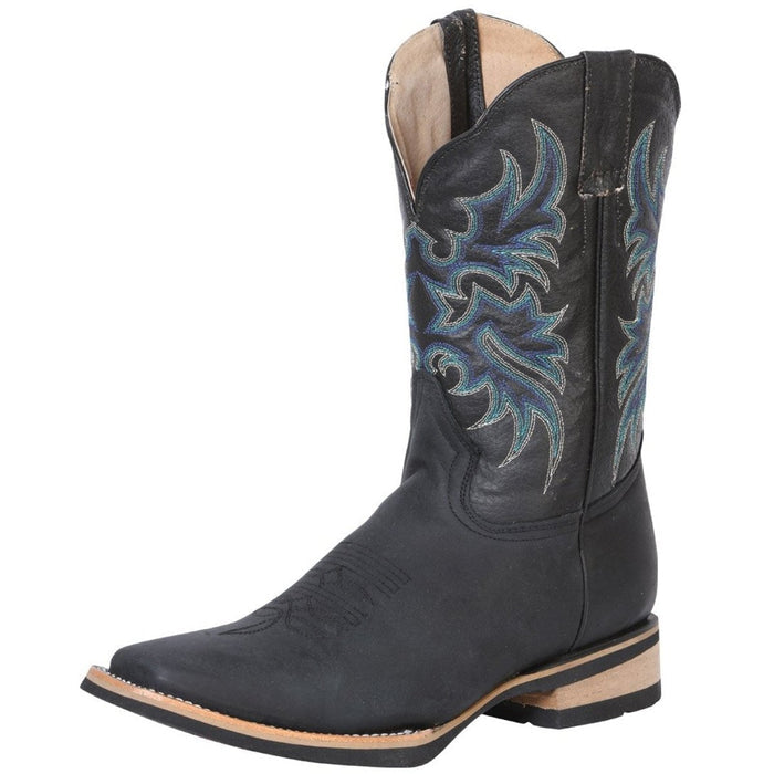 Botas Vaqueras de Cuero Crazy Horma Rodeo Color Negro