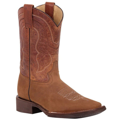 Botas Vaqueras de Cuero Crazy Horma Rodeo Texas Color Tan