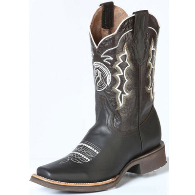 Botas Vaqueras de Cuero Crazy Original Horma Rodeo Color Chocolate GEN