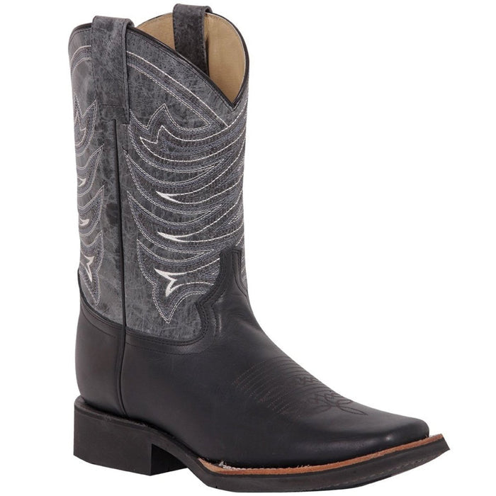 Botas Vaqueras de Cuero Crazy Original Horma Rodeo Texas Color Negro GEN