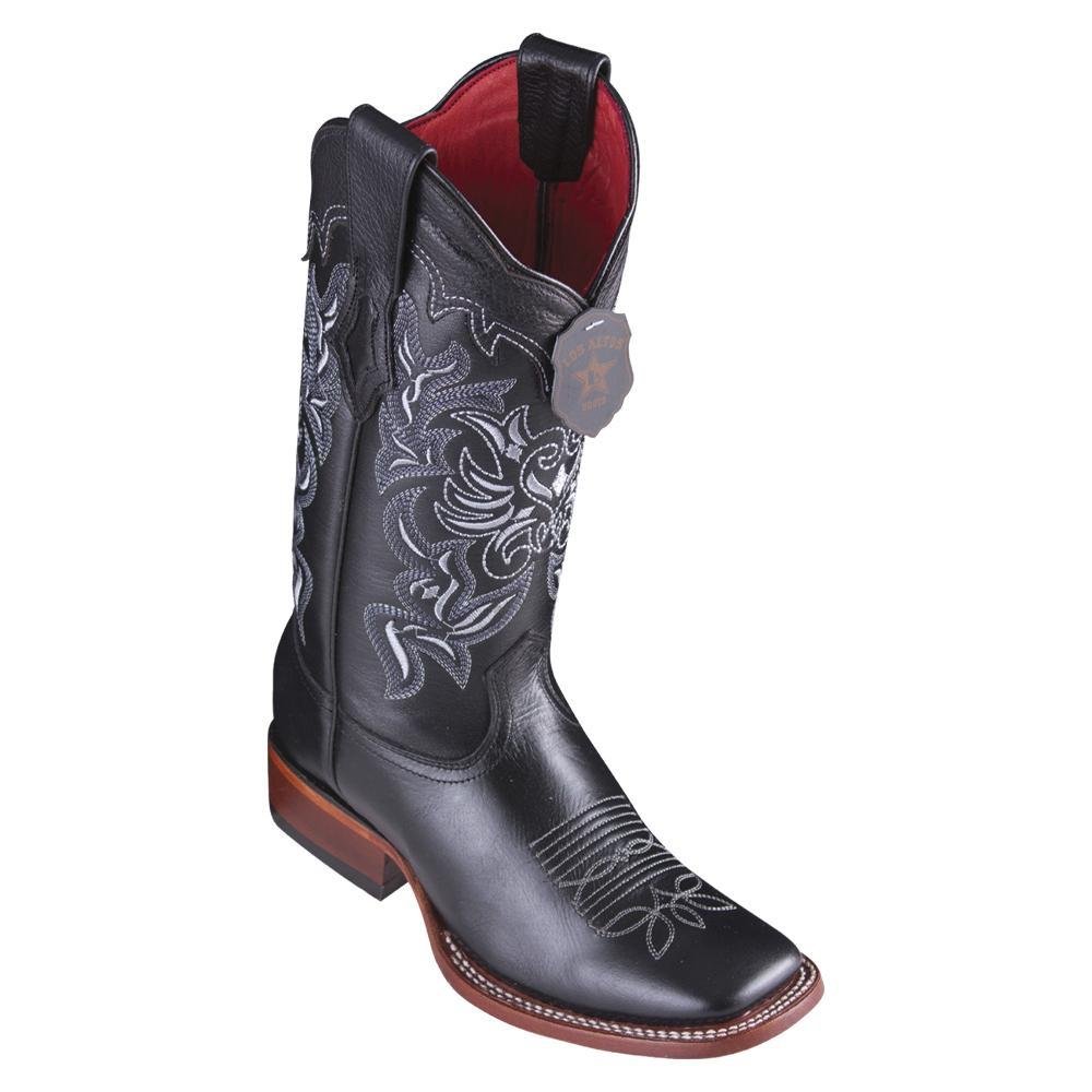 Botas Vaqueras de Cuero Vergel Punta Cuadrada Dama