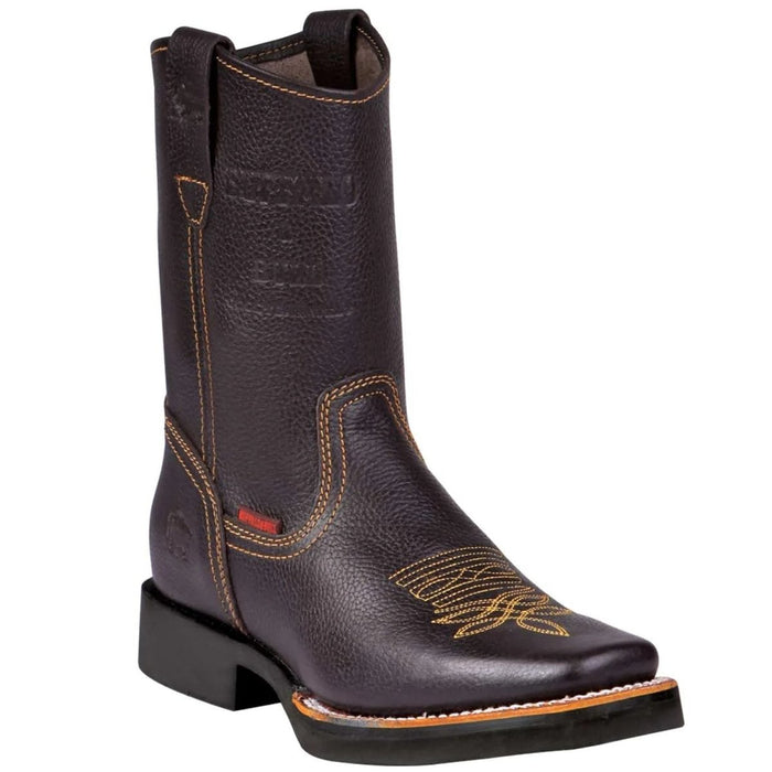 Botas Vaqueras de Cuero Horma Rodeo Color Cafe GEN