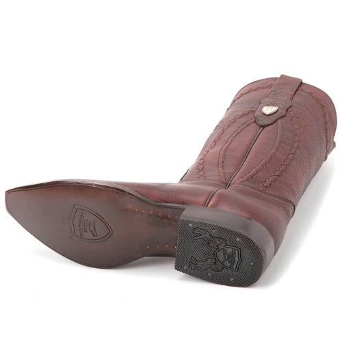 Botas Vaqueras de Cuero con Punta Recortada