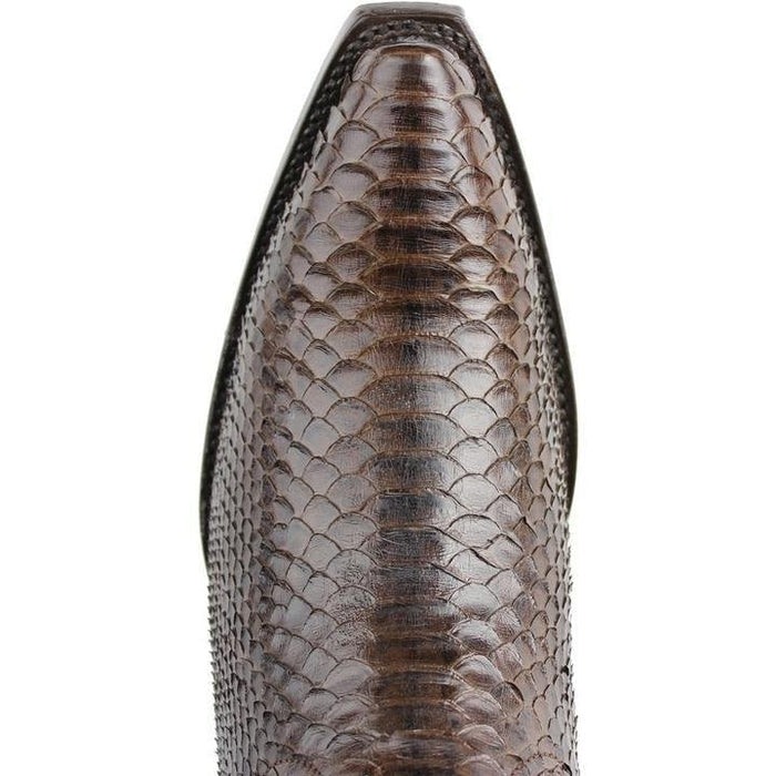 Botas Vaqueras de Piton Original en Punta Recortada para Dama