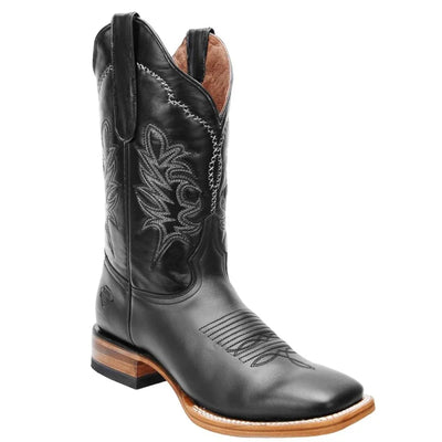 Mens White Diamond Boot Napa Black Cowboy Boots Square Toe