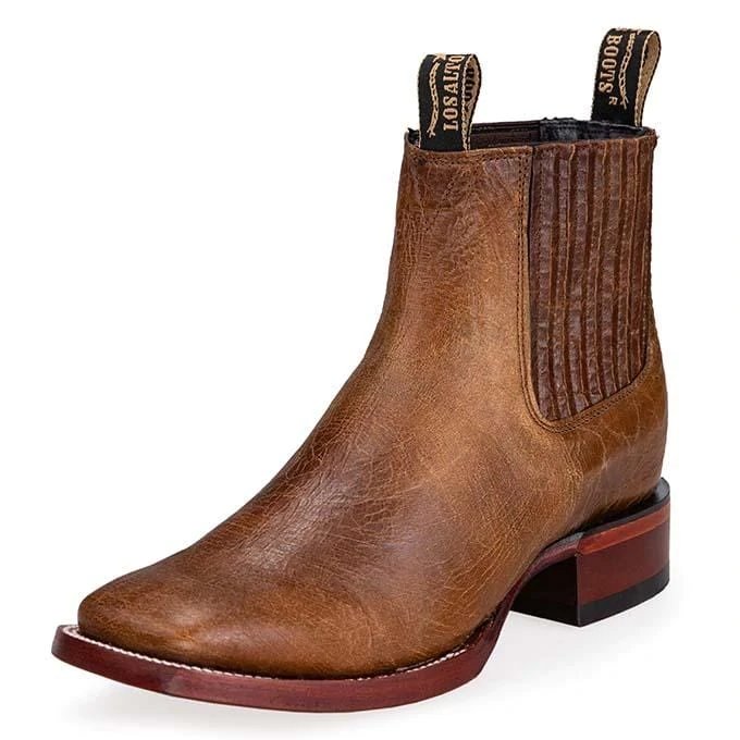 Botin Charro de Cuero Volcano Punta Cuadrada