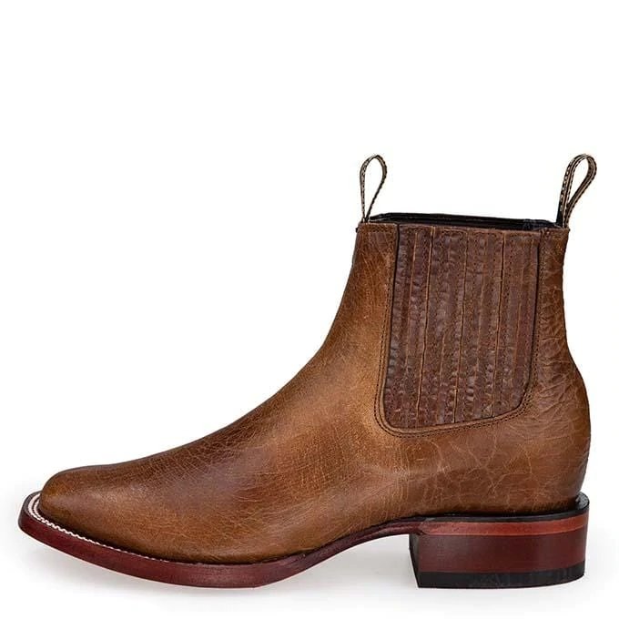 Botin Charro de Cuero Volcano Punta Cuadrada