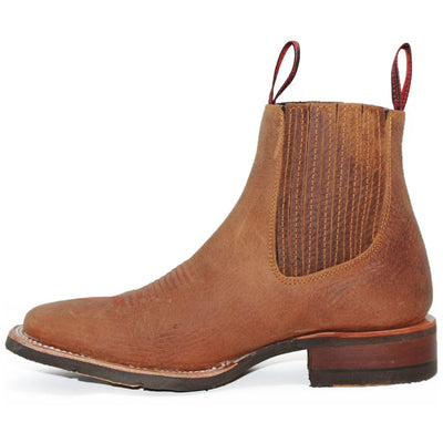 Botin Charro Quincy Square Toe Rubber Sole Boot