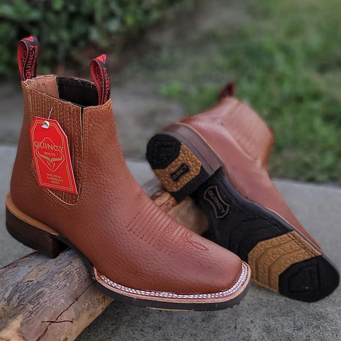 Botin Charro Quincy Square Toe Rubber Sole Boot