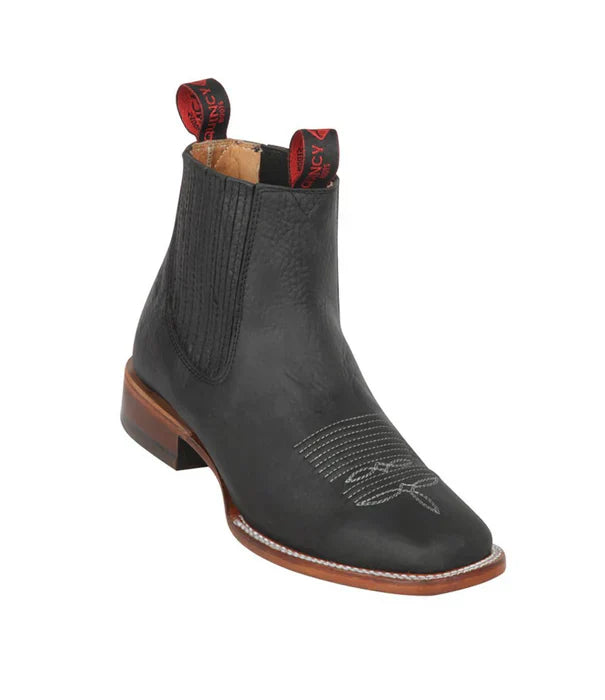 Botines Charros Quincy Square Toe Black