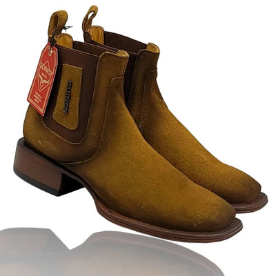 Botin Charro Quincy Suede Square Toe Boots