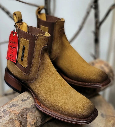 Botin Charro Quincy Suede Square Toe Boots