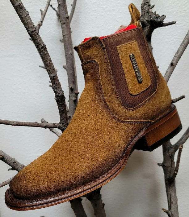 Botin Charro Quincy Suede Square Toe Boots