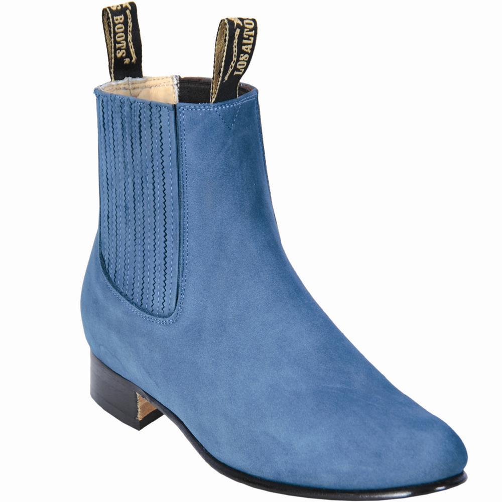 Botin Piel Nobuck LAB-616314 Blue Chelsea Boot