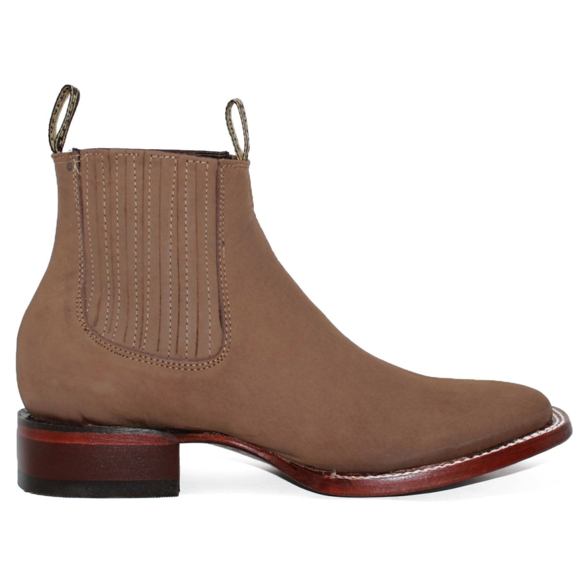 Botines Charros Gamuza Taupe Los Altos Boots LAB-82B6361