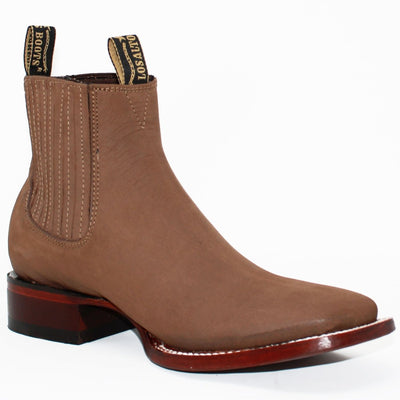 Botines Charros Gamuza Taupe Los Altos Boots LAB-82B6361