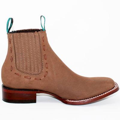 Botines Charros de Gamuza Mujer Taupe LAB-32B6361