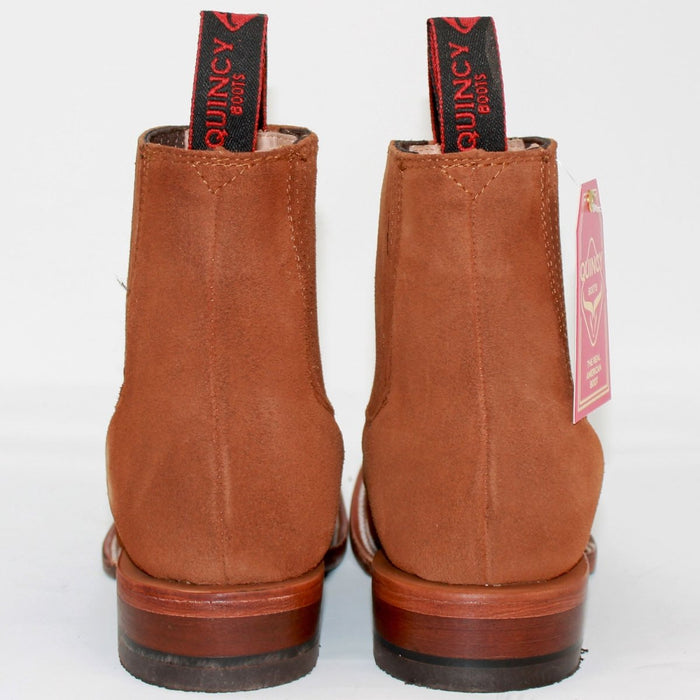Botines Charros Gamuza Punta Cuadrada Quincy Mujer