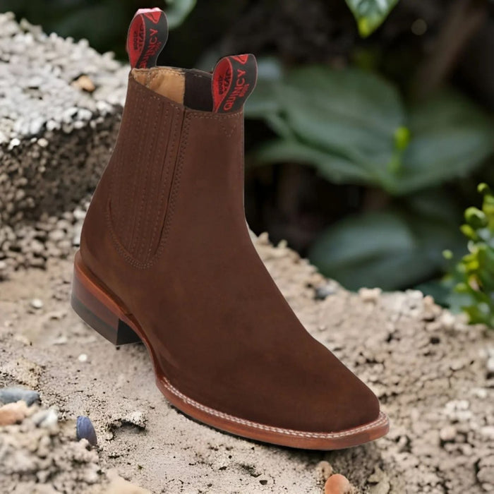 Botines Charros Quincy Suede Square Toe Boot