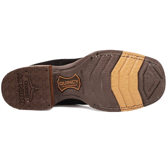 Botines Charros Quincy en Gamuza Negra