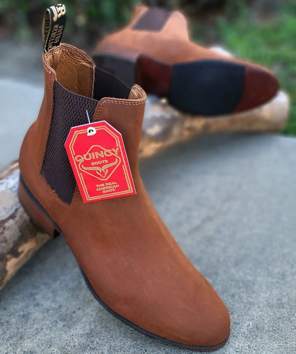 Botines Chelsea Shedron de Gamuza y Hule