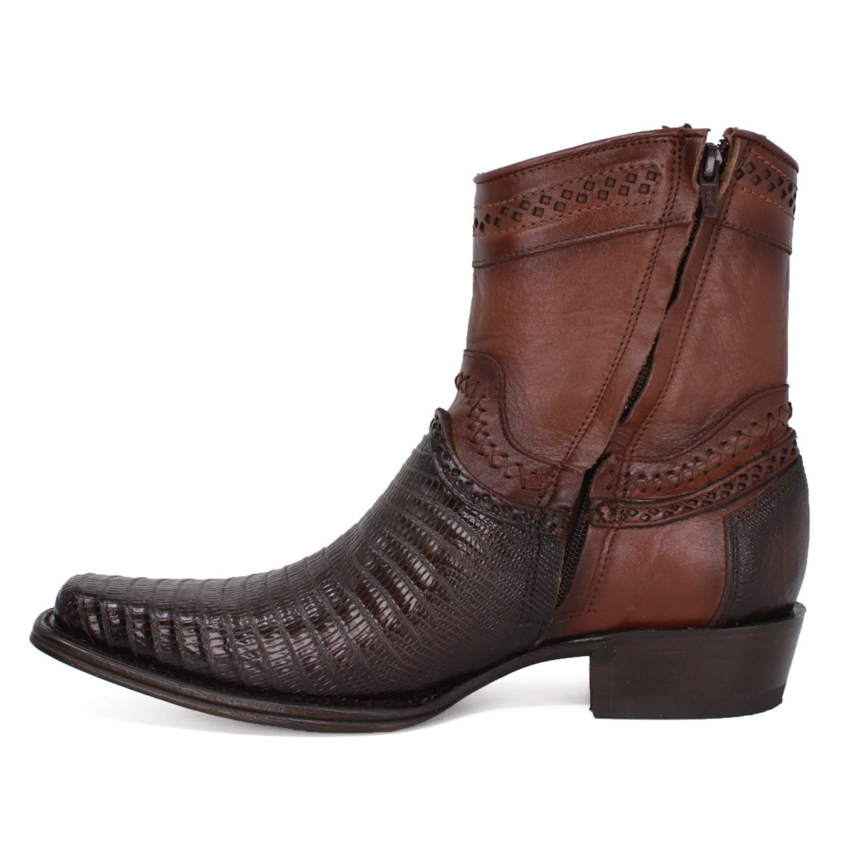 Botines de Armadillo Lizard Original Horma Europea Cafe