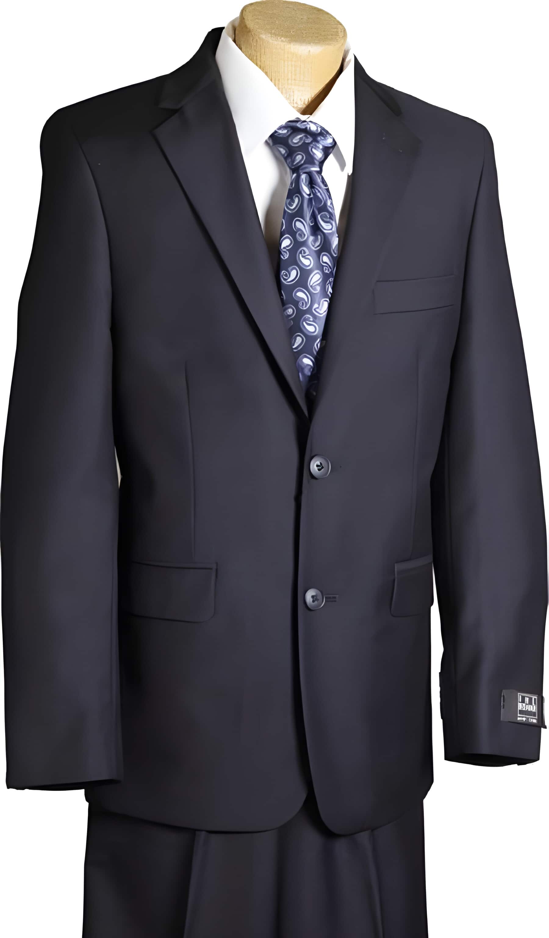 Boy's Navy Two buttons Designer Wedding Dark Blue Toddler Suit