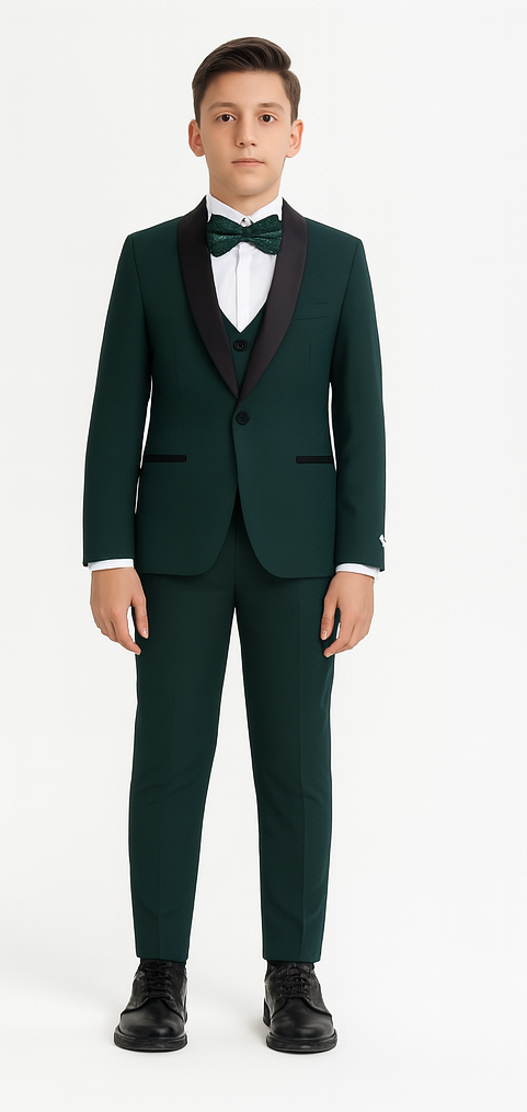 Boys Tuxedo - Green Kids Suit