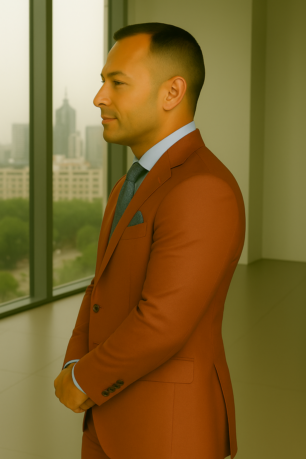 Italian Wool Three-Piece Suit by Statement