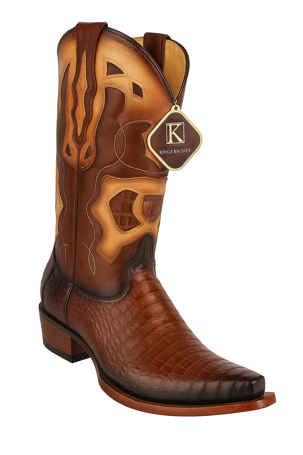 Caiman Belly Snip Toe Boots by King Exotic