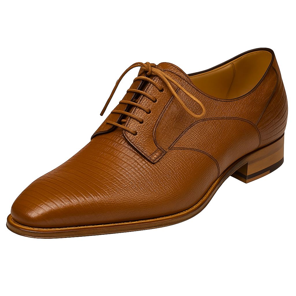 Mezlan Pegaso Lizard Black Dress Shoe