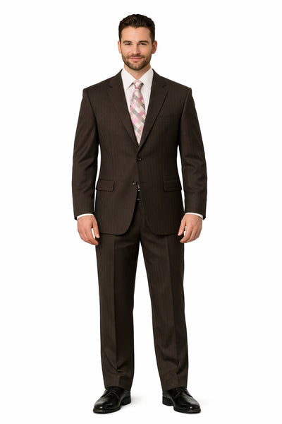 Poly/Rayon Men's Classic affordable Cheap Priced Business Suits Clearance Sale online sale Brown