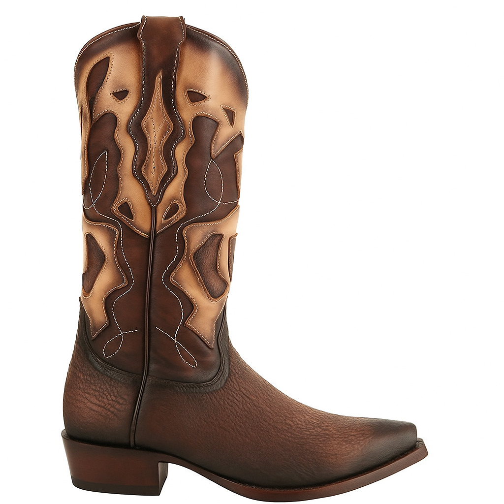 King Exotic Shark Snip Toe Western Boots