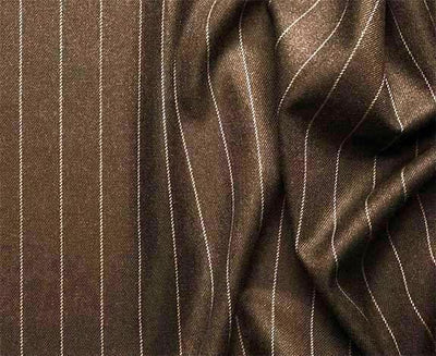 Double Breasted Stripe Suit Brown Regular Fit