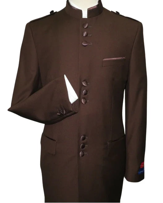 Apollo King Men's 2 Pieces Nehru Style Suit - Mandarin Collar