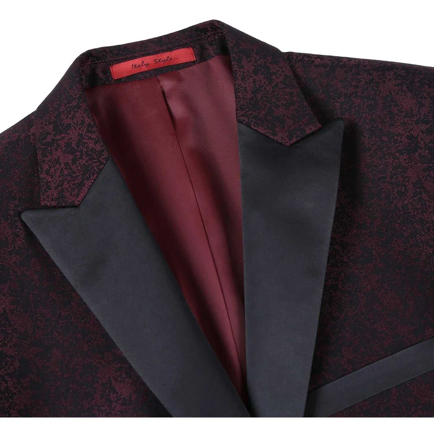 Men's Slim Fit Burgundy Tuxedo Blazer
