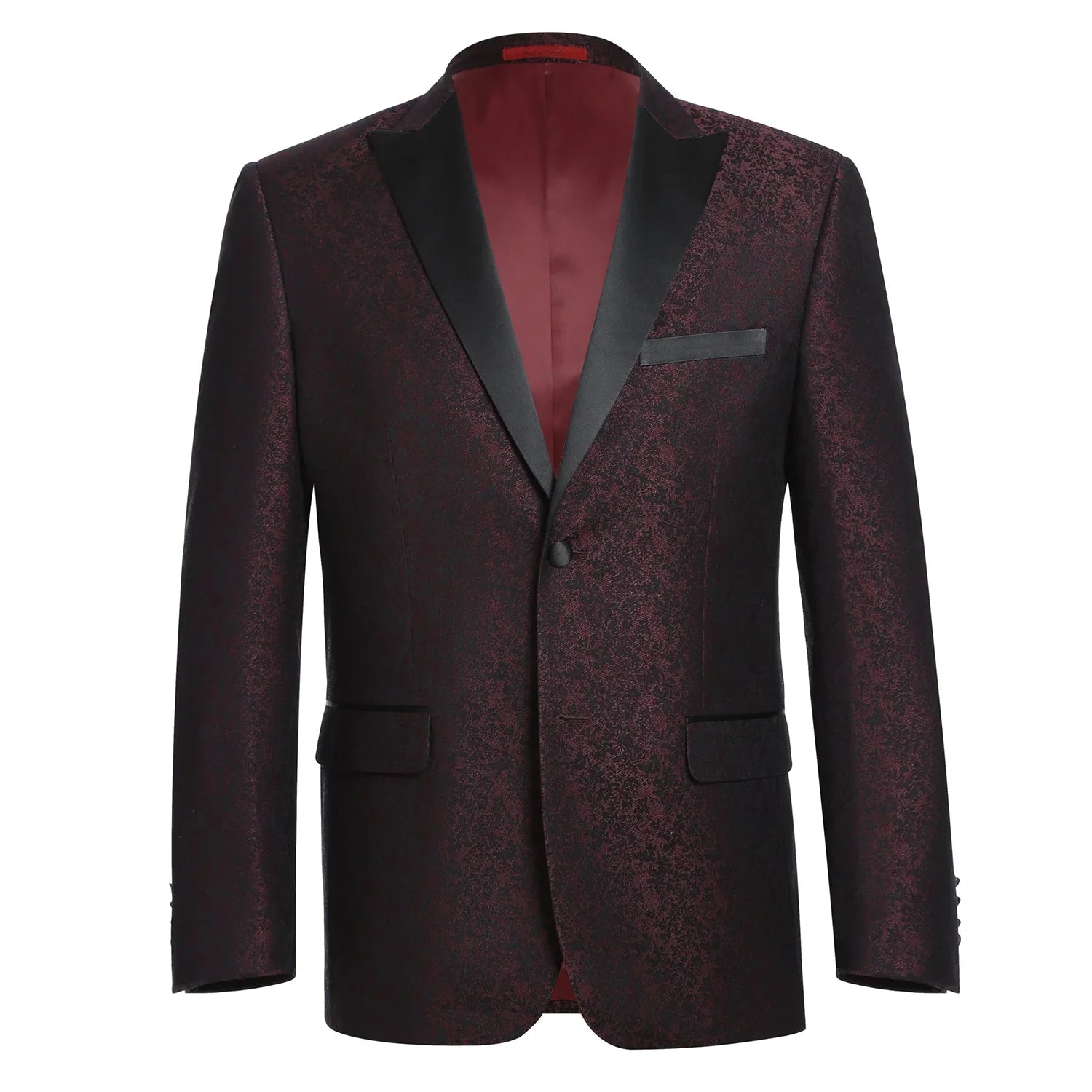 Men's Slim Fit Burgundy Tuxedo Blazer