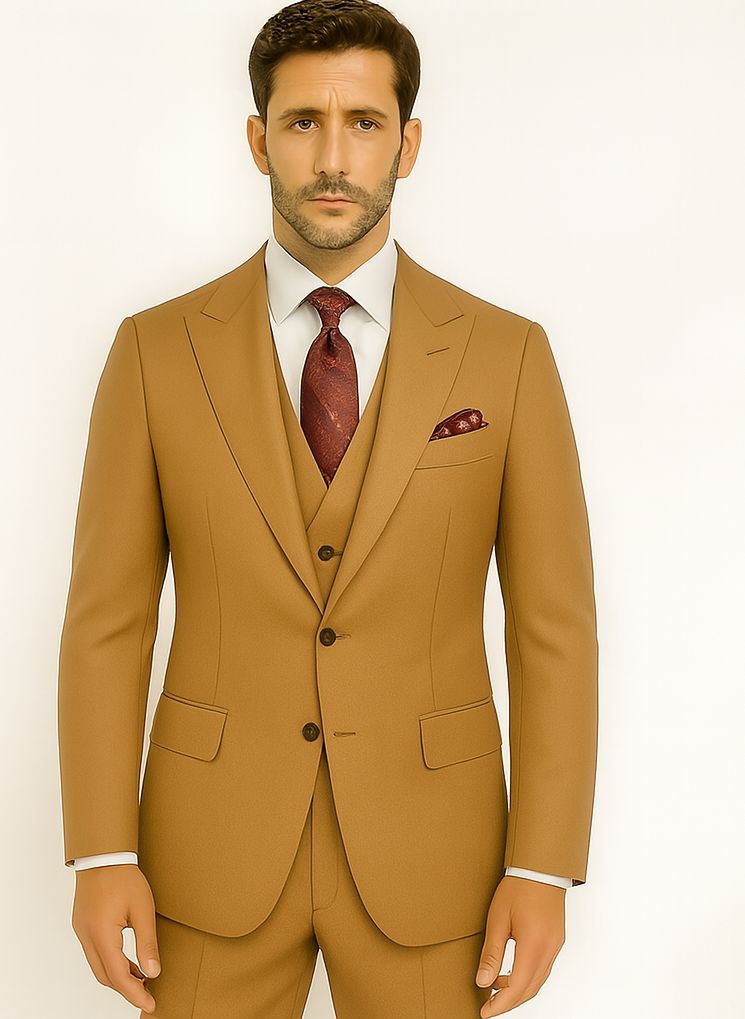 Burgundy Traditional Steve Harvey Style for Men Classic Fit Suit