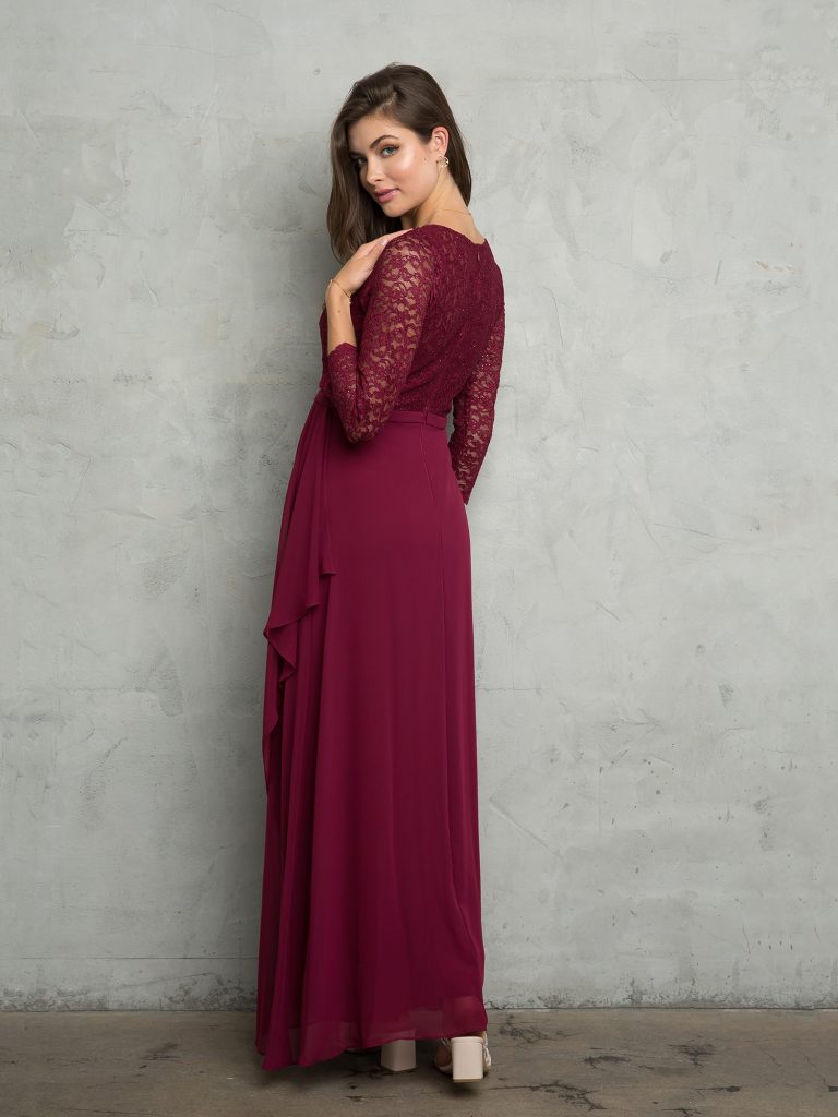 Eva Fashion 3446 3/4 Sleeve Mother of the Bride Dress Lace Ankle Length Formal Gown