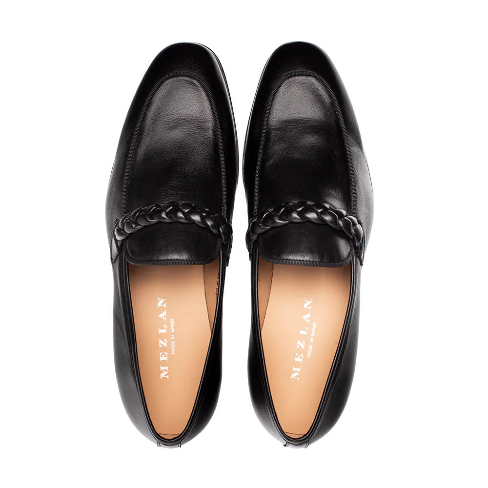 Parole Penny Loafer Calfskin Black by Mezlan