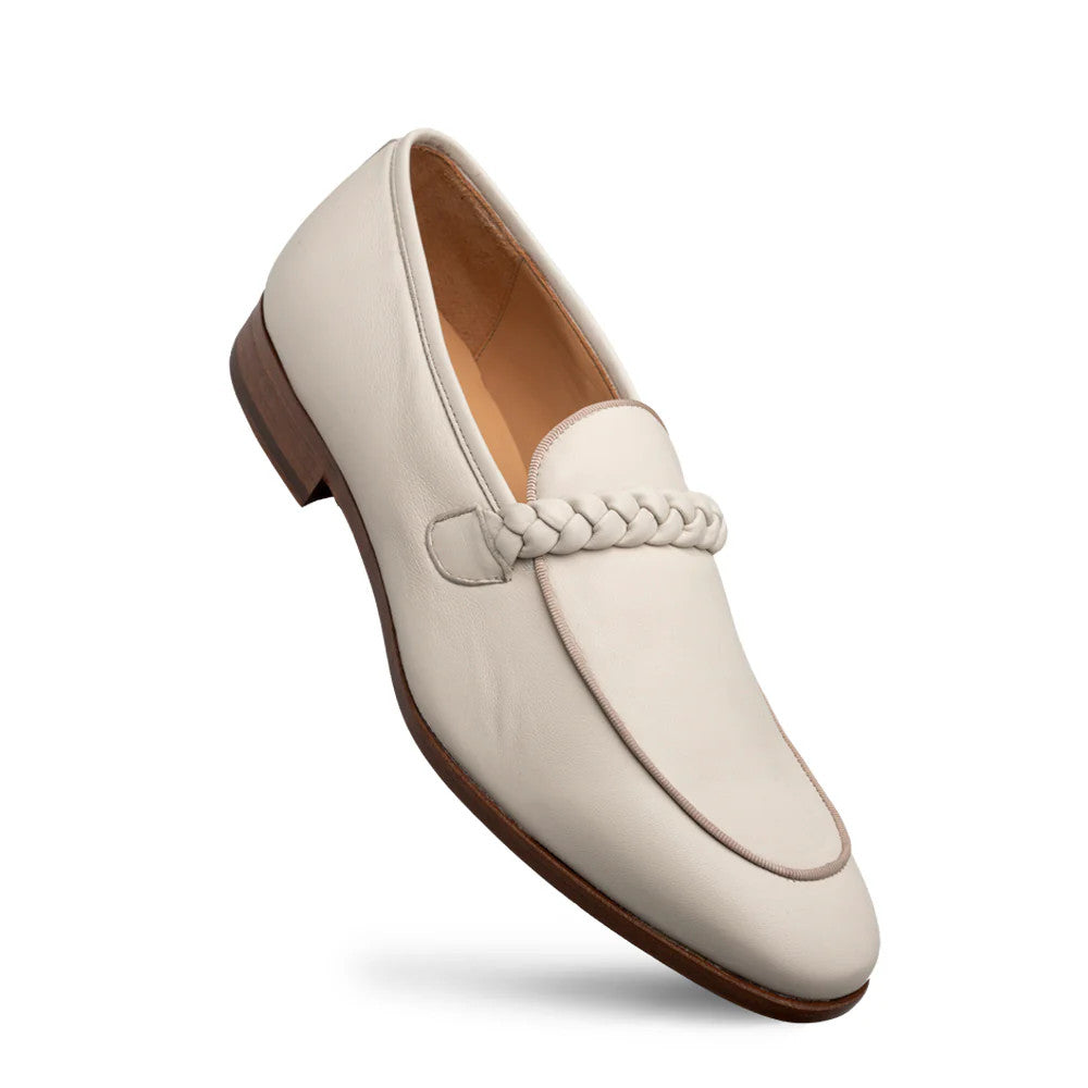 Parole Penny Loafer Calfskin Bone by Mezlan