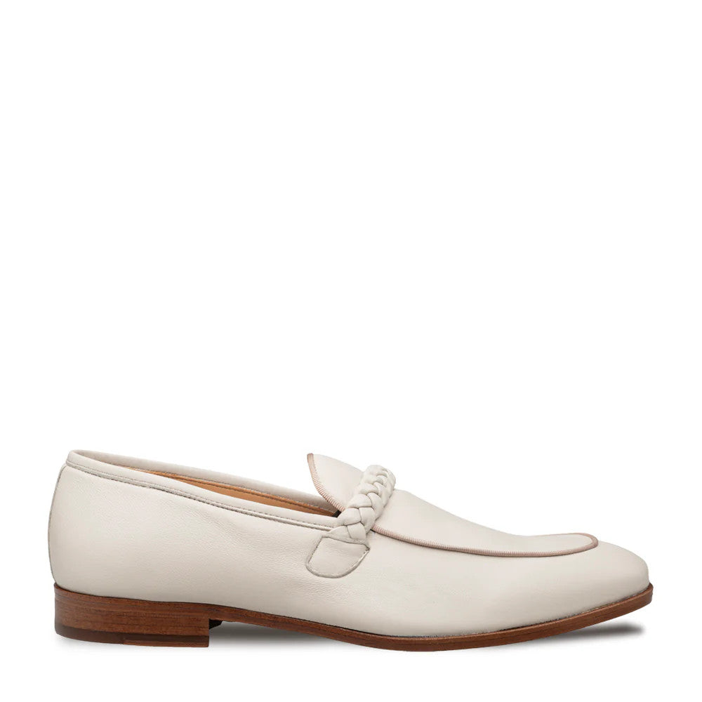 Parole Penny Loafer Calfskin Bone by Mezlan