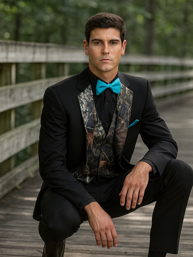 Single Breasted Camouflage Tuxedo Suit