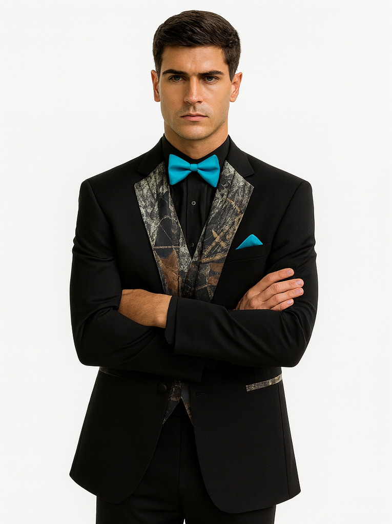Single Breasted Camouflage Tuxedo Suit